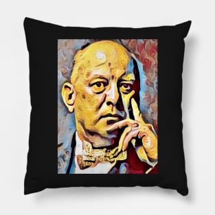 Aleister Crowley The Great Beast of Thelema  painted impressionist surrealist style Pillow