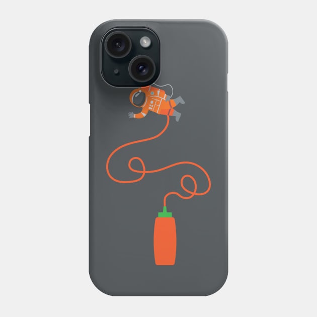 Space Condiment Hot Sauce Phone Case by Spindriftdesigns