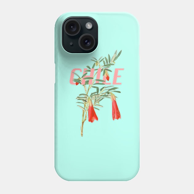 Chile Minimal Floral Design Phone Case by Pico Originals