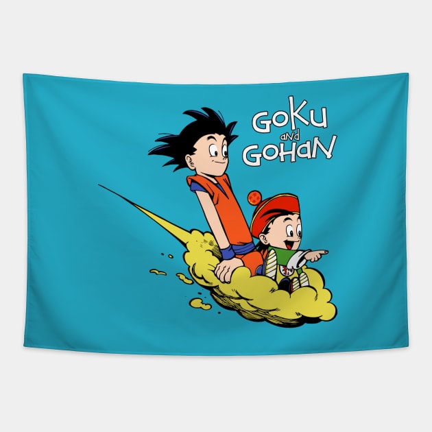 Goku and Gohan Tapestry by ES427