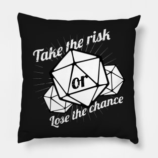 Pen and Paper Dice Quote Pillow