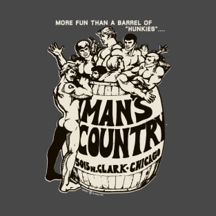 Vintage Retro Man's Country Barrel of Hunkies T-Shirt