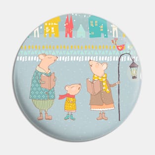 Christmas Carol Mouse Pin