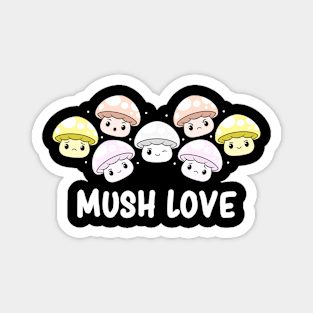 Pangender Pride Flag Month Cute Mushroom Kawaii Fungi Magnet