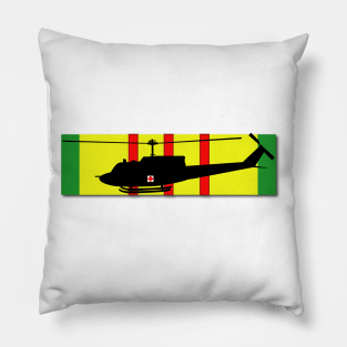 Ribbon - Vietnam - VCM - UH-1 Huey - Medievac Pillow