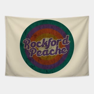 Rockford Peaches  - Retro Circle - DESIGN -  Vintage Tapestry