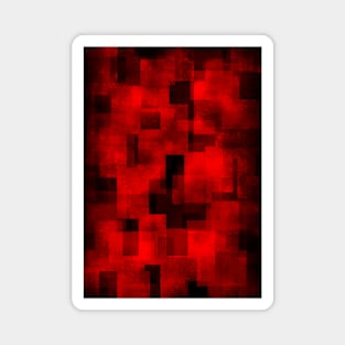 Red Abstract Design Magnet