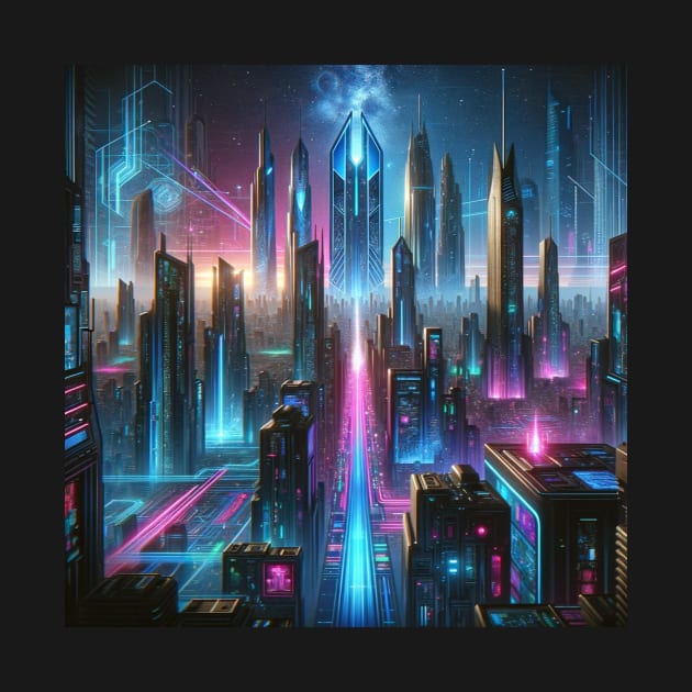 Neon Megalopolis by heartyARTworks