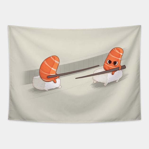 Sushi Jousting Tapestry by Naolito