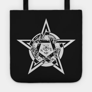 Black wiccan Pentacle, Pentagram Tote