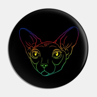 Mr. Rainbow sphynx cat Pin