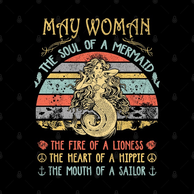 May Woman The Soul Of A Mermaid Vintage Birthday Gift by Tilida2012