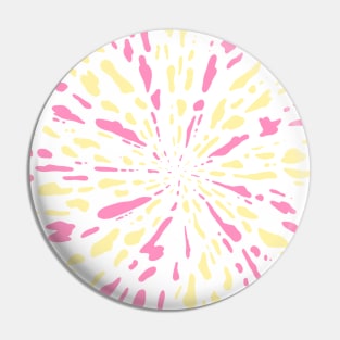 pink-yellow print tie dye Pin