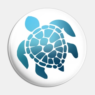 Blue Ombre Sea Turtle Pin