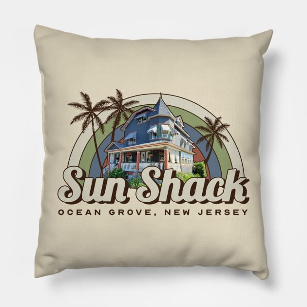 Sun Shack Front Print Pillow by The Sun Shack