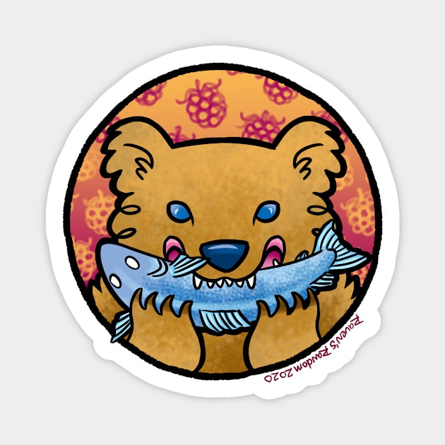 Grizzly Grub Magnet by Raven's Random