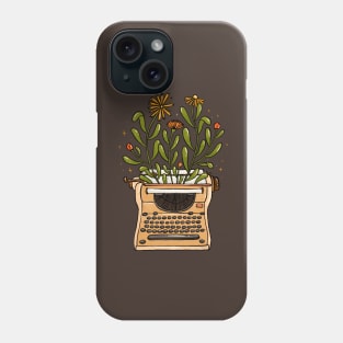 Typewriter Bloom Phone Case