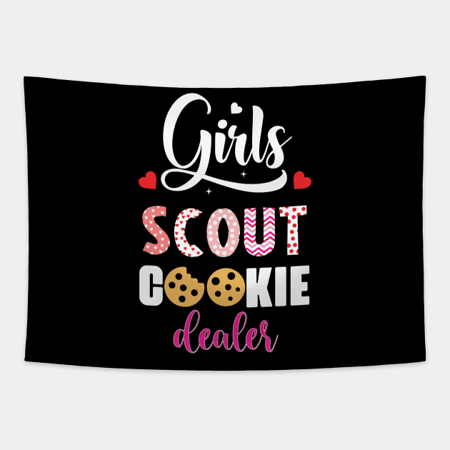 Cookie Dealer Scout for Girls Funny Scouting Family Matching Tapestry by MarkonChop