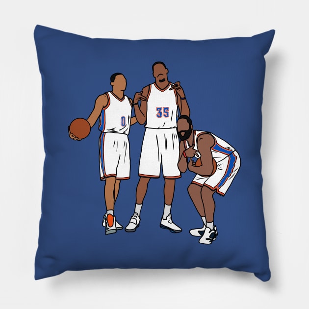 The OKC Big 3 Pillow by rattraptees