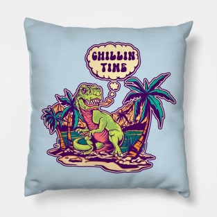 Dino Chillin TIme Pillow