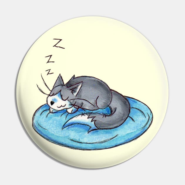 Sunday Snooze Pin by KristenOKeefeArt