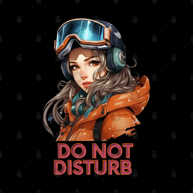 Do Not Disturb Snowboard Girl by MaystarUniverse