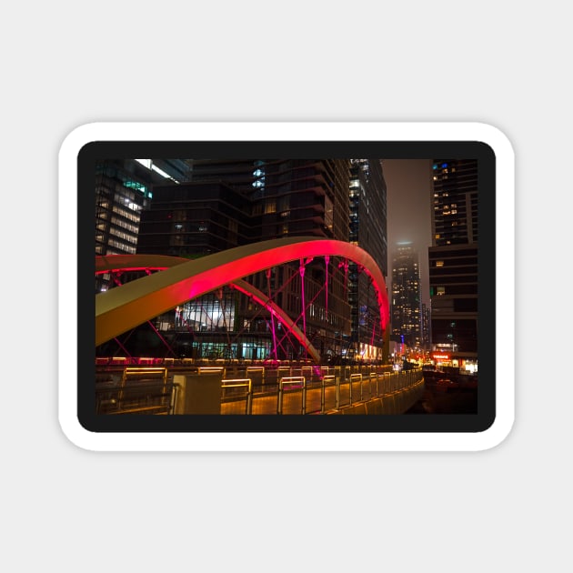 Lighted Bridge Austin TX Texas Magnet by WayneOxfordPh