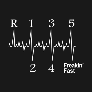 Heart Beat Shit Design Freakin' Fast W T-Shirt