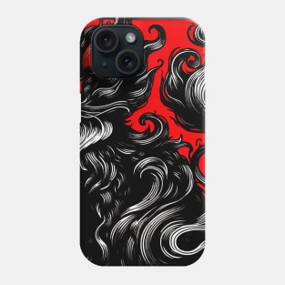 Cool Abstract Art Black Cat Demon Phone Case