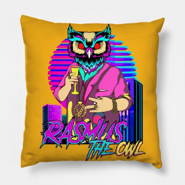 RASMUS THE OWL Pillow by theanomalius_merch