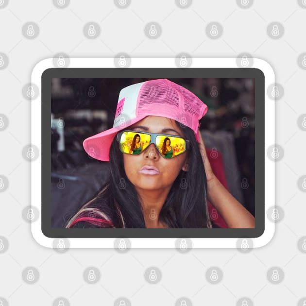 Snooki Spying JWoww Magnet by Ladybird Etch Co.