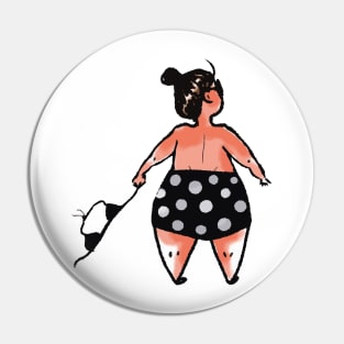 funny plump woman in swimsuit Pin