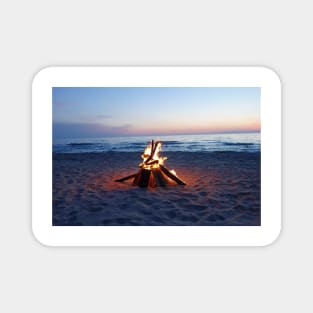 beach campfire Magnet