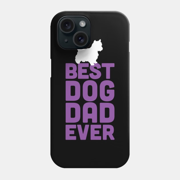 Best Westie Dog Dad Ever - Purple Dog Lover Gift Phone Case by Elsie Bee Designs