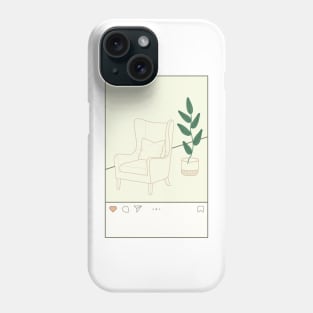 Instagram post of room illustration Phone Case