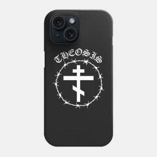 Eastern Orthodox Cross Barbed Wire Metal Hardcore Punk Theosis Pocket Phone Case