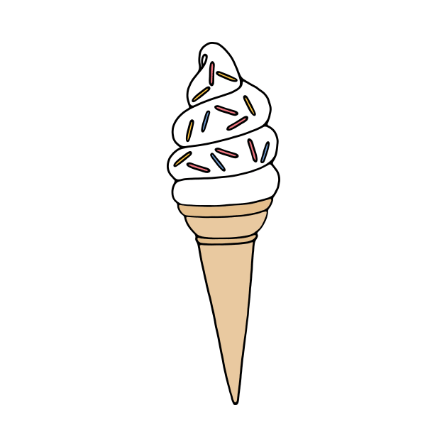 Soft Serve Ice Cream with Sprinkles by murialbezanson