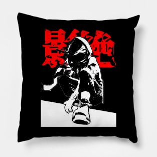 Cyberpunk Vaporwave Ninja Girl 2 Pillow