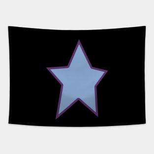 Blue Star Purple Out Line Graphic Tapestry