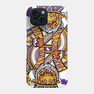 2024 Louisiana Tiger King Playing Card // Awesome King Tiger Purple and Gold Phone Case