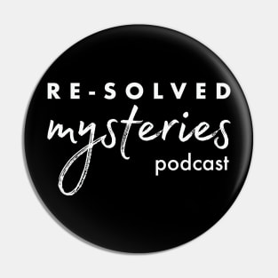 White Re-Solved Mysteries Script Pin