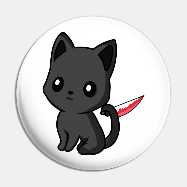 Black cute cat with knife! Pin by Anime Meme's
