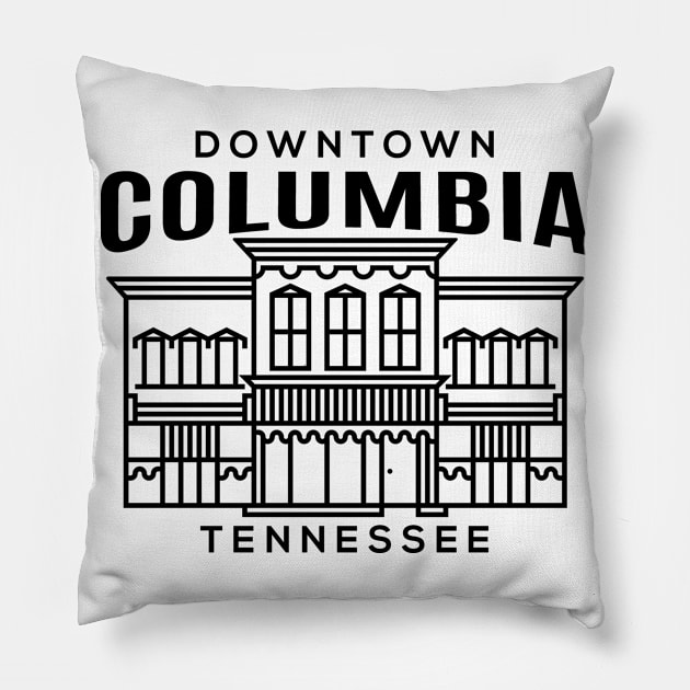 Downtown Columbia TN Pillow by HalpinDesign