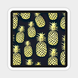 Golden pineapple pattern Magnet