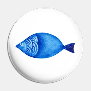 Blue fish Pin