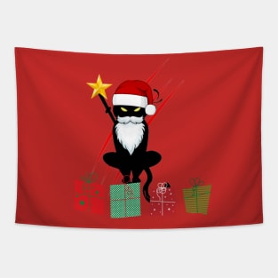 Santa Ninja Cat Tapestry