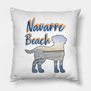 Navarre Beach Florida Vintage-Look Pillow