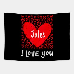 Jules , My Heart Belongs To Jules Personalized Tapestry