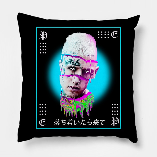 Peep VaporWave Retro Tribute Pillow by gastaocared