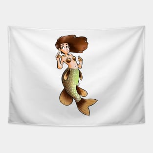 Northern Pike Mermaid Tapestry